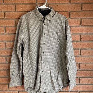 Haggar Men's Plaid Lightweight Shirt Jacket - Black and White